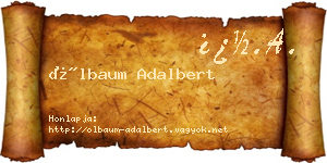 Ölbaum Adalbert névjegykártya